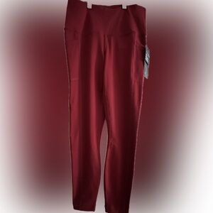 NWT Maroon 90 Degree by Reflex Athletic Leggings